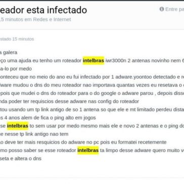 saber se roteador esta infectado -Clube do Hardware