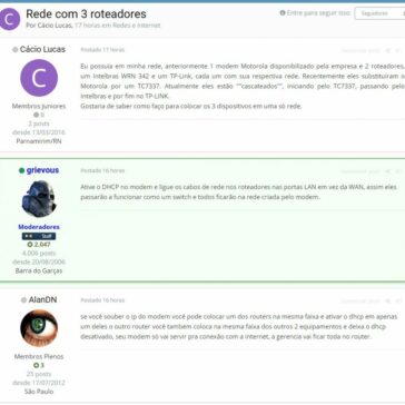 Rede com 3 roteadores -Clube do Hardware