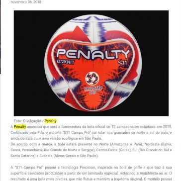Em 12 estaduais em 2019 Penalty será “dona da bola” – Midiamultiesporte