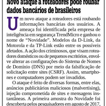 Novo ataque a roteadores pode roubar dados bancários de brasileiros-Diário do Amapá