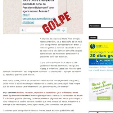 Falsa pesquisa sobre maioridade penal no WhatsApp instala vírus em roteadores-TV Cariri