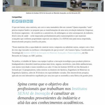 O SENAI prepara a revolução da indústria com nanotecnologia e pesquisa em materiais inovadores – Projeto Draft