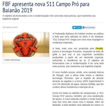 FBF apresenta nova S11 Campo Pró para Baianão 2019 – Folha do Estado da Bahia