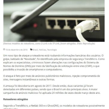 Novo golpe em roteadores rouba dados bancários de milhares de brasileiros-O Sul