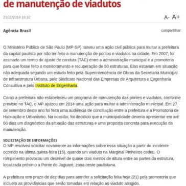 MP quer multar prefeitura de SP por falta de manutenção de viadutos – Jornal Primeira Edição