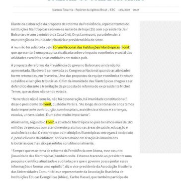 Representantes de entidades filantrópicas reúnem-se com Bolsonaro- Folha MT