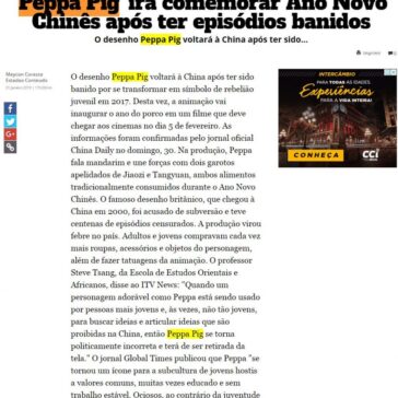 ‘Peppa Pig’ irá comemorar Ano Novo Chinês após ter episódios banidos – Cgn