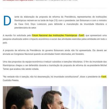 Representantes de entidades filantrópicas reúnem-se com Jair Bolsonaro – Paraiba Online