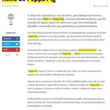 China celebra o Ano do Porco com filme de Peppa Pig – Diário Catarinense (On-line)