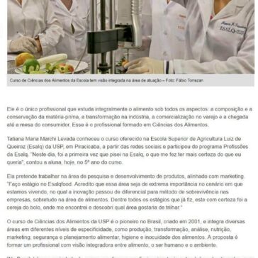 Ciências dos Alimentos: profissão analisa da composição à chegada na mesa – Jornal da USP