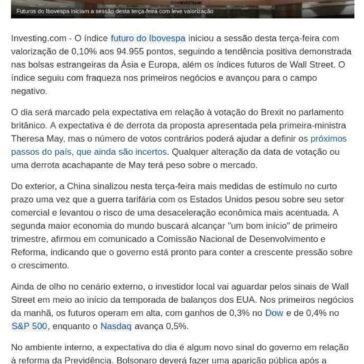 Futuros do Ibovespa iniciam a sessão desta terça-feira com leve valorização -Investing.com