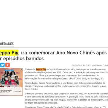 ‘Peppa Pig’ irá comemorar Ano Novo Chinês após ter episódios banidos – Jornal do Oeste