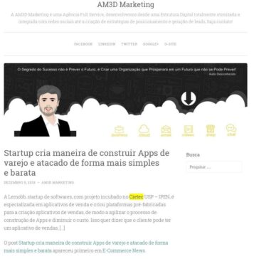 Startup cria maneira de construir Apps de varejo e atacado de forma mais simples e barata- AM3D Marketing