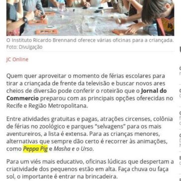 Roteirão de Férias para relaxar e educar a criançada – Jornal do Commércio