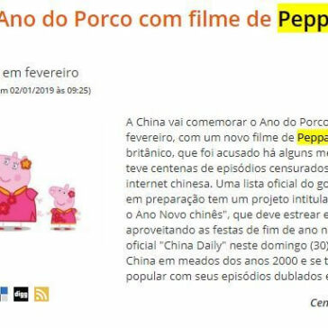 China celebra Ano do Porco com filme de Peppa Pig – Mais Nova – Caxias do Sul