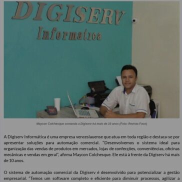 Digiserv é DESTAQUE DO ANO pela Revista Foco no setor de informática e automação comercial -Portal Bueno