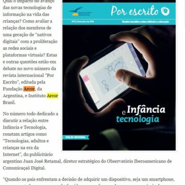 REVISTA INTERNACIONAL PROMOVE REFLEXÃO SOBRE RELAÇÃO ENTRE INFÂNCIA E TECNOLOGIA – Portal Mariliense