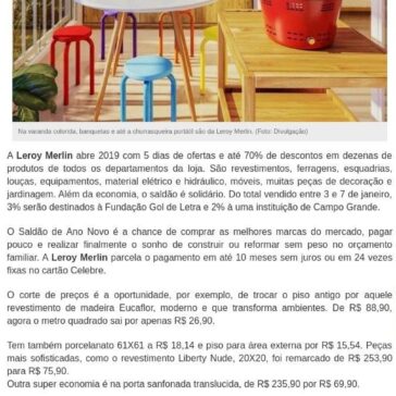 Durante 5 dias, Saldão de Ano Novo Leroy Merlin corta até 70% dos preços -Campo Grande News