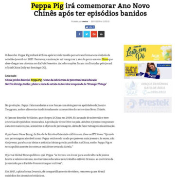 Peppa Pig irá comemorar Ano Novo Chinês após ter episódios banidos – Boa Informação