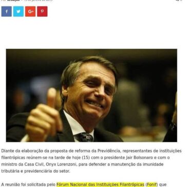 Representantes de entidades filantrópicas reúnem-se com Bolsonaro – Minas Hoje