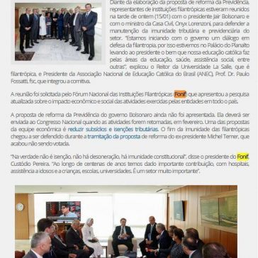 Representantes de outras entidades fizeram parte da comitiva- Universidade La Salle