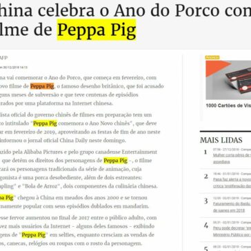 China celebra o Ano do Porco com filme de Peppa Pig – Estado de Minas (Online)