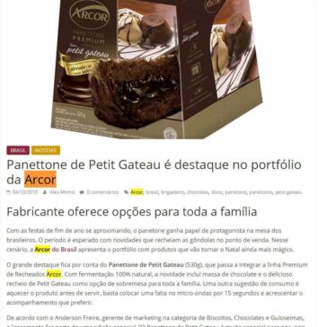 Panettone de Petit Gateau é destaque no portfólio da Arcor – Gastronominho