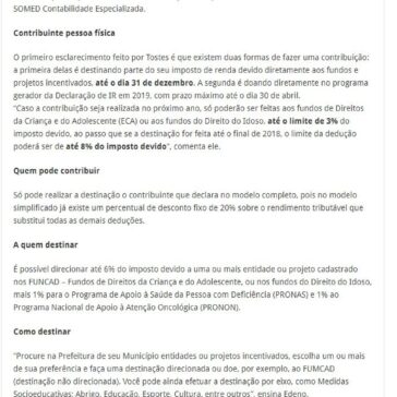 Como destinar o imposto de renda para o terceiro setor – Revista Dedução