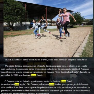 AÇÕES QUE PODEM SER REALIZADAS NAS FÉRIAS PELA PROMOÇÃO DA VIDA SAUDÁVEL – DIÁRIO DO RIO PRETO