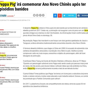 “Peppa Pig” irá comemorar Ano Novo Chinês após ter episódios banidos – Folha da Região (On-line)