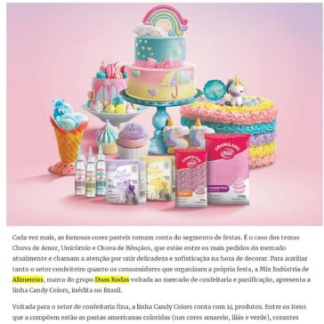 Nova linha de confeitaria toda Candy Colors – 3 Talheres