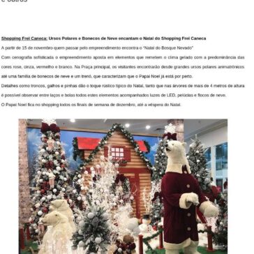 Decoração de Natal Shoppings Capital e Grande SP – Mah Gomes