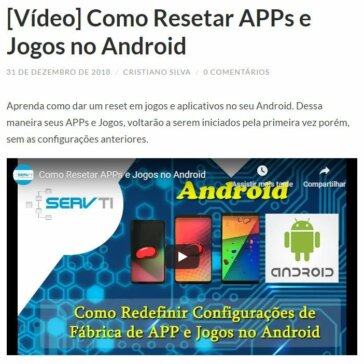 [Vídeo] Como Resetar APPs e Jogos no Android -Blog Servti.com