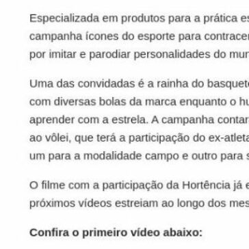 Hortência e Rudy Landucci protagonizam nova campanha da Penalty- Yahoo