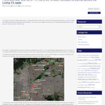 Para atender Doria, CPTM terá de refazer boa parte dos projetos da Linha 13-Jade- ABIFER