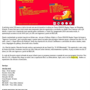 Teatro EBANX Regina Vogue inaugura a temporada de 2019 – Amo Curitiba