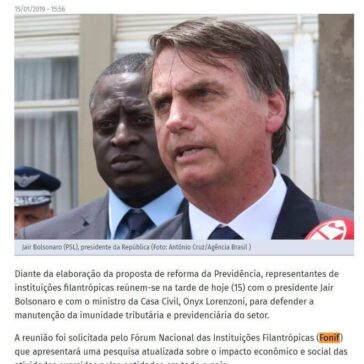 Representantes de entidades filantrópicas reúnem-se com Bolsonaro -O Popular (Online)