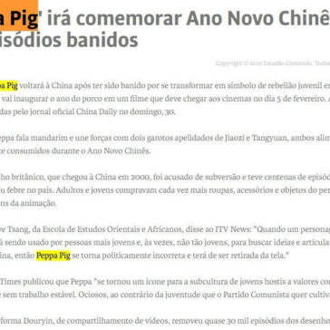 ‘Peppa Pig’ irá comemorar Ano Novo Chinês após ter episódios banidos – Folha de Valinhos