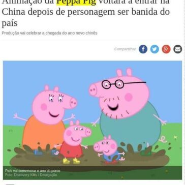 Animação da Peppa Pig voltará a entrar na China depois de personagem ser banida do país – Pioneiro (On-line)