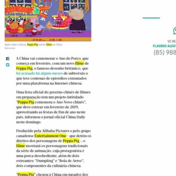 China celebra o Ano do Porco com filme de Peppa Pig  – Diário do Nordeste (On-line)