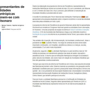 Representantes de entidades filantrópicas reúnem-se com Bolsonaro -Yahoo! Notícias