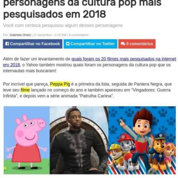 Saiba quais foram os 10 personagens da cultura pop mais pesquisados em 2018 | Metropolitana FM Radio Metropolitana FM