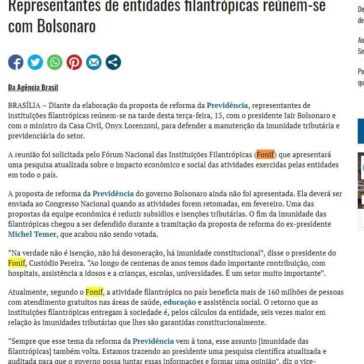 Representantes de entidades lantrópicas reúnem-se com Bolsonaro- Amazonas Atual