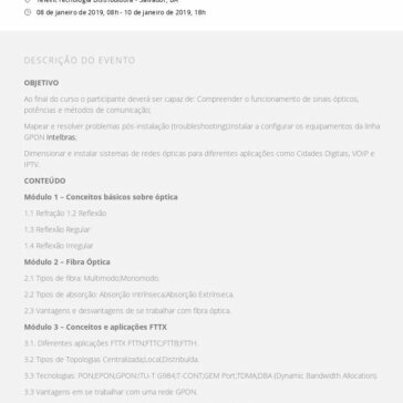 Certificação Gpon Intelbras- Sympla