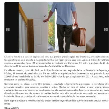 Aumento no número de furtos a residências no período de férias preocupa população -Casa de Notícias