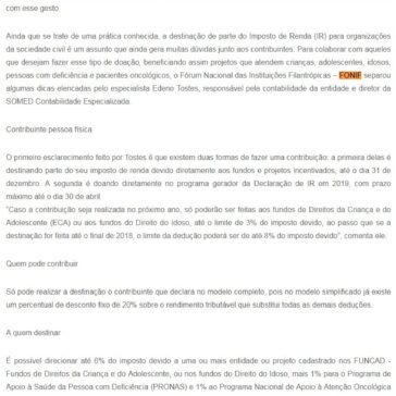 Como destinar o imposto de renda para o terceiro setor – SEGS