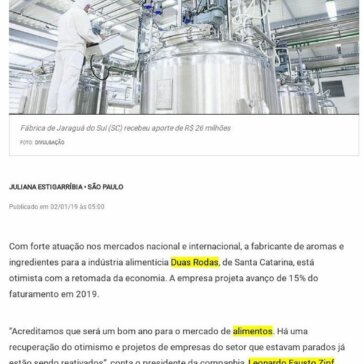 Empresa quer crescer 15% neste ano –  DCI (On-line)