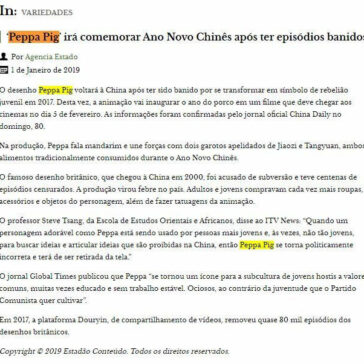 “Peppa Pig” irá comemorar Ano Novo Chinês após ter episódios banidos
