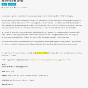 Eldorado traz atração especial “PJ Masks” para animar a garotada nas férias de verão – Agito SP