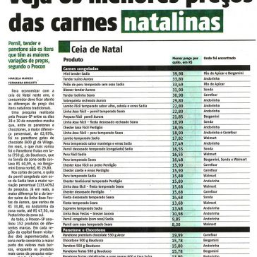 Veja os menores preços das carnes natalinas – Agora São Paulo
